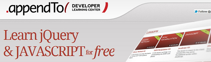 appendTo Developer Learning Center appendTo Developer Learning Center