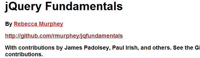 jQuery Fundamentals jQuery Fundamentals
