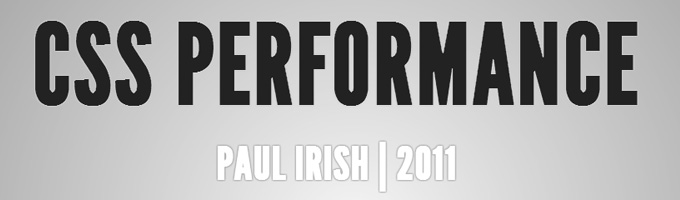 CSS Performance CSS Performance