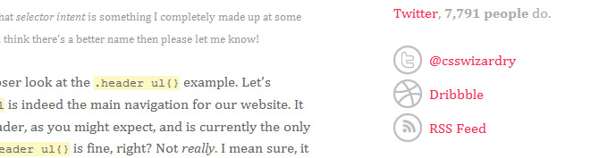 CSS Wizardry's sidebar CSS Wizardry's sidebar